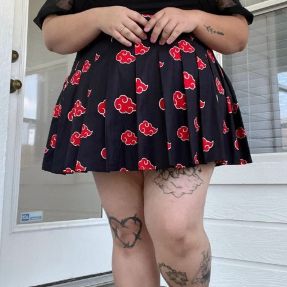 Naruto Akatsuki Pleated Skirt/Skort